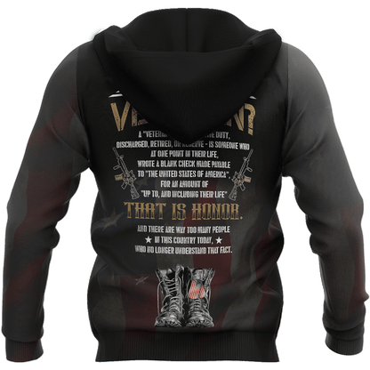 Custom Name US Veteran 3D All Over Printed Unisex Shirts