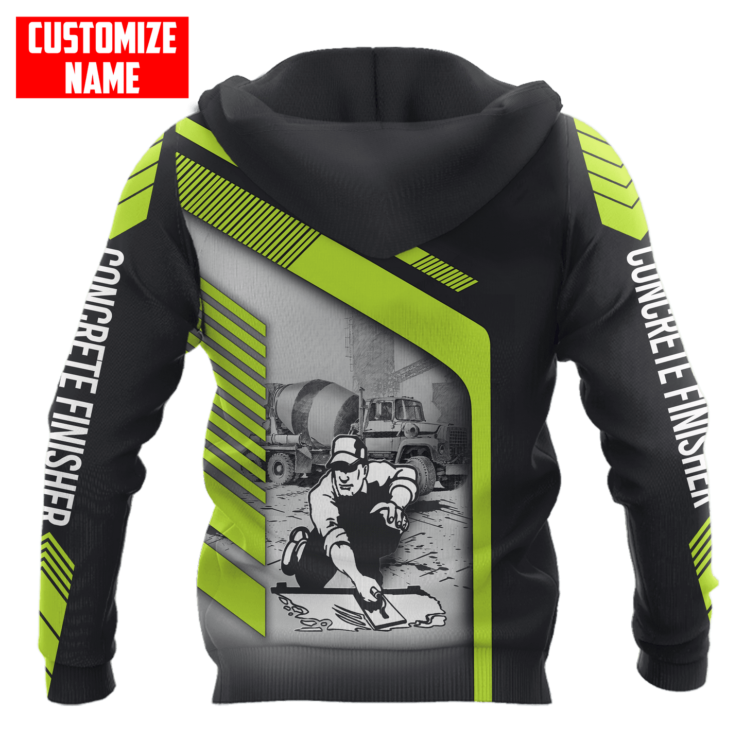Concrete Finisher with Poured concrete Custom name 3D Printed Shirts