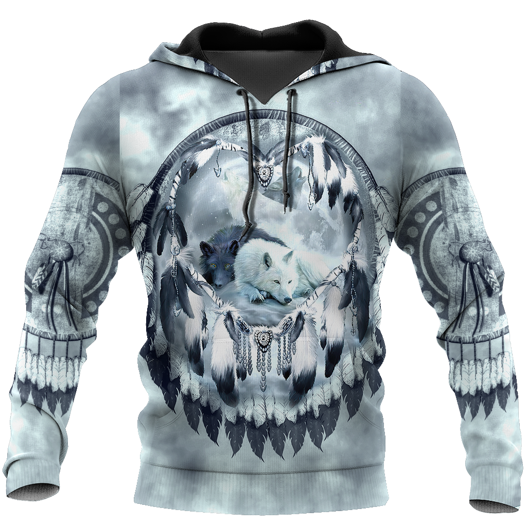 Premium Unisex Hoodie Couple Wolf 3D All Over Printed ML