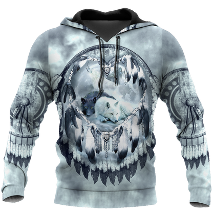 Premium Unisex Hoodie Couple Wolf 3D All Over Printed ML