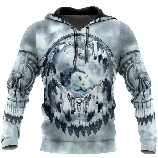 Premium Unisex Hoodie Couple Wolf 3D All Over Printed ML