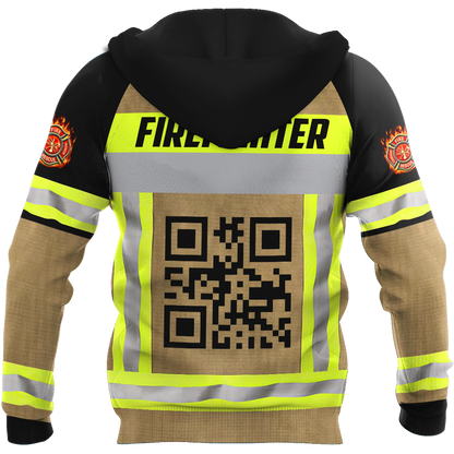 Customize QR Code Firefighter Hoodie For Men And Women MH17022101
