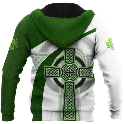 Custom name Irish Celtic Knot Cross 3D Design print shirts