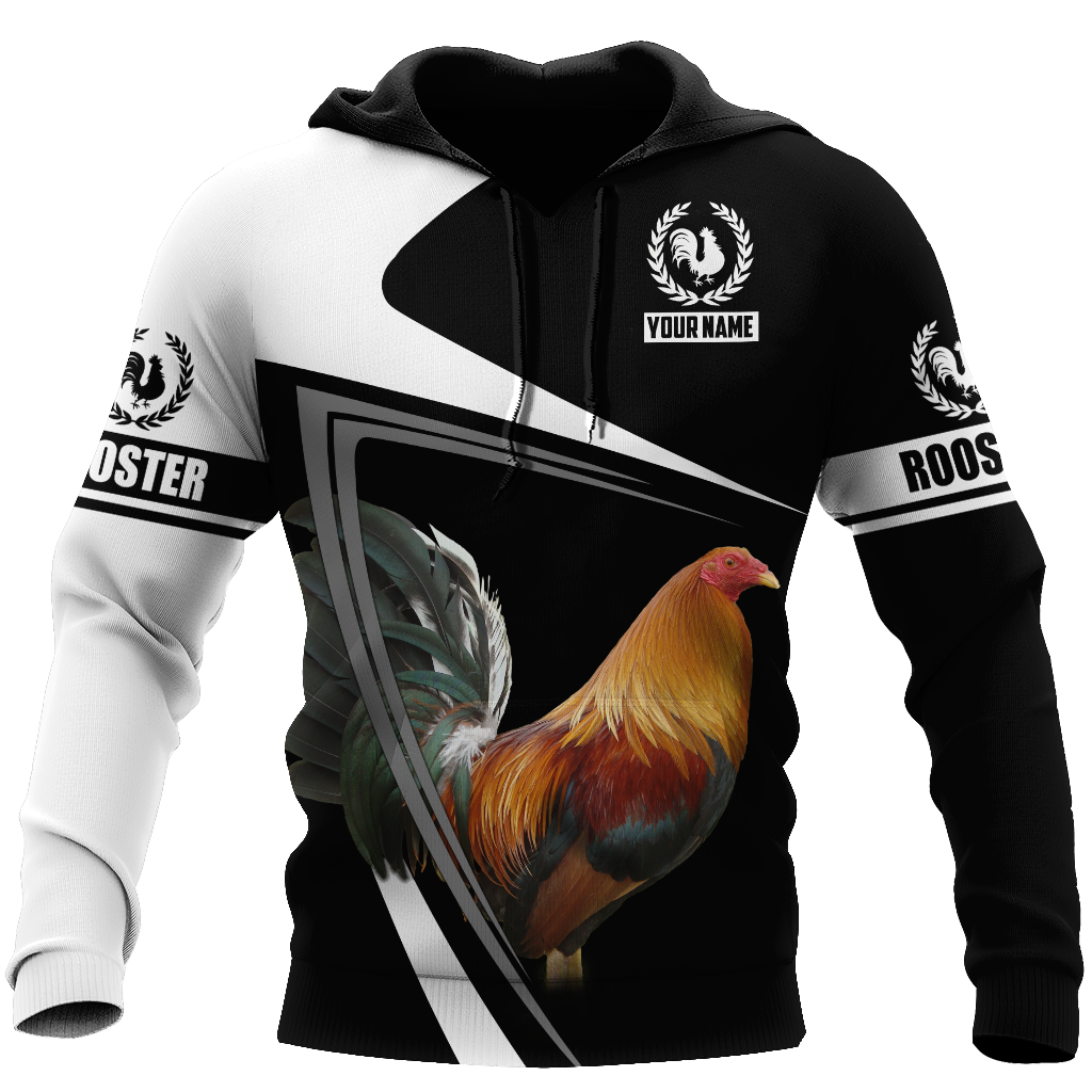 Rooster Personalized Name 3D All Over Printed Unisex Hoodie