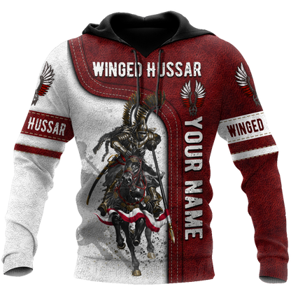Premium Winged Hussars Red Custom name 3D Printed Shirts