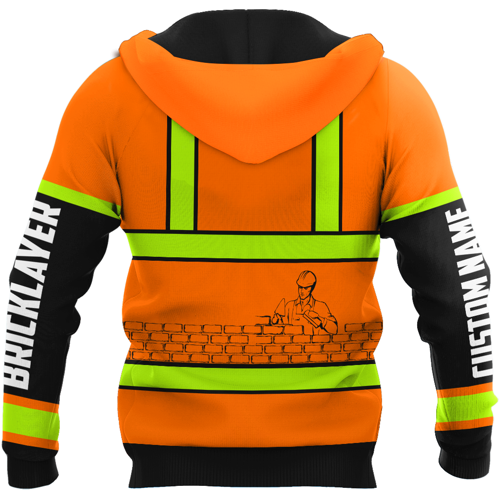 Premium Unisex Hoodie Customize Bricklayer Safety ML