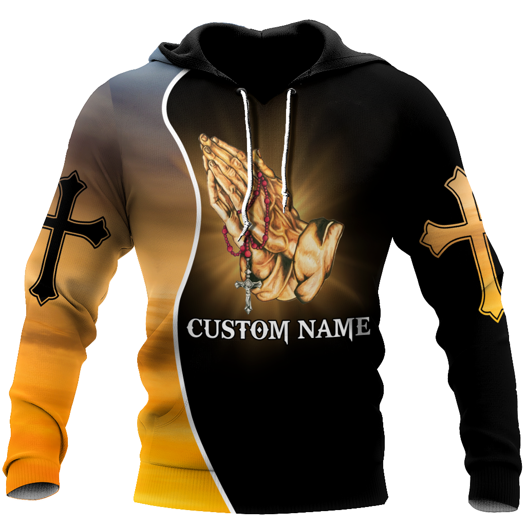 Premium Christian Jesus Personalized Name 3D All Over Printed Unisex Shirts