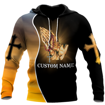 Premium Christian Jesus Personalized Name 3D All Over Printed Unisex Shirts
