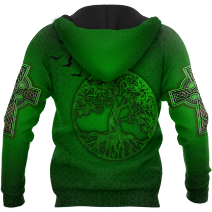 Premium Unisex Hoodie Irish St.Patrick Tree Of Life ML