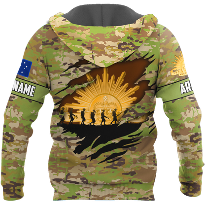 Premium Personalized Anzac Day Australian Army 3D All Over Printed Unisex Shirts TN