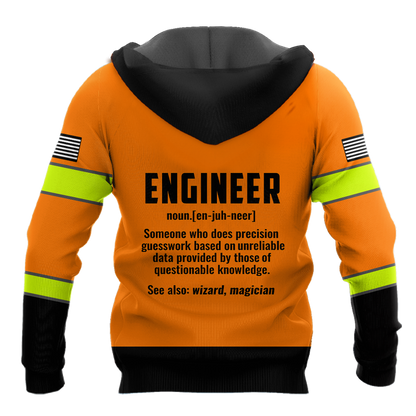 Construction Worker Orange Safety 3D printed shirts