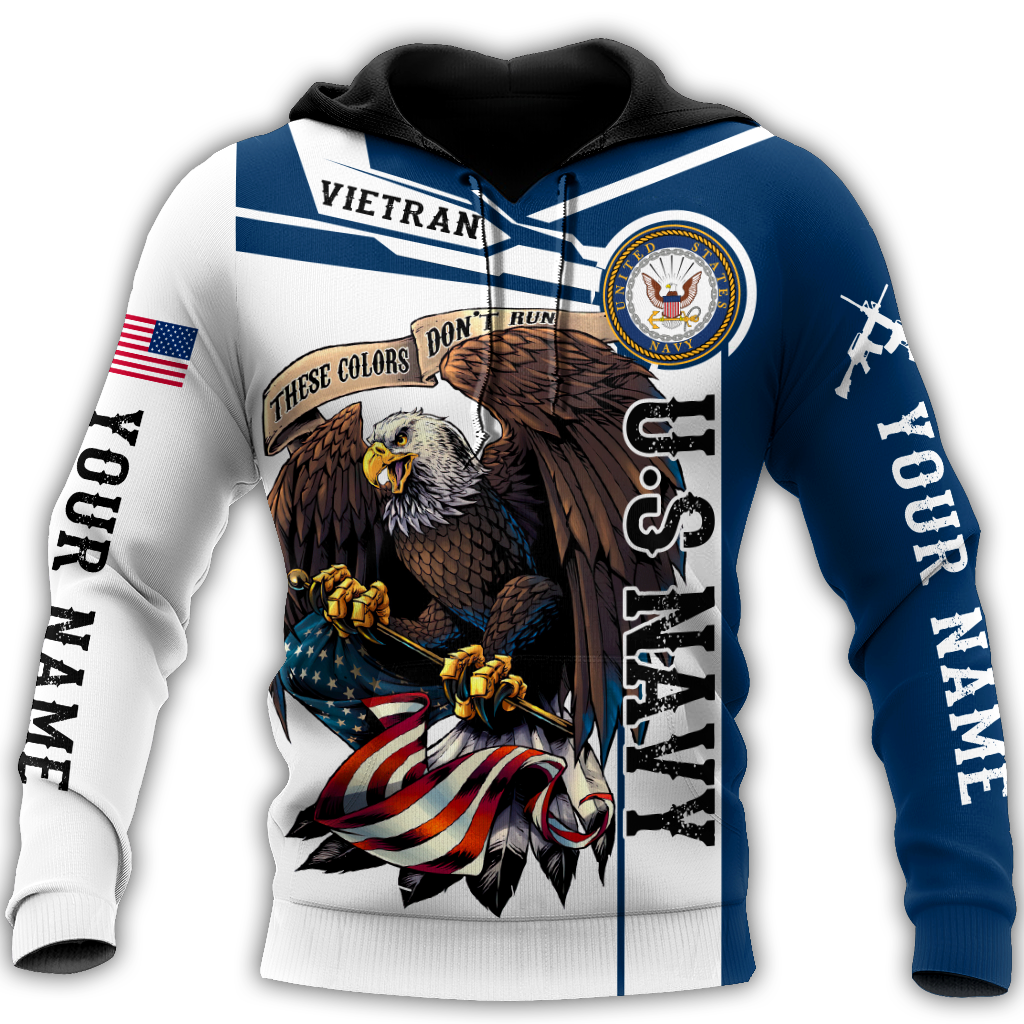 Custom name US Navy Veteran 3d printed shirts Proud Military NTN18052104