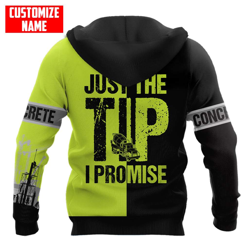 Concrete Finisher Site Skull Green Safety Custom name 3D Printed Shirts