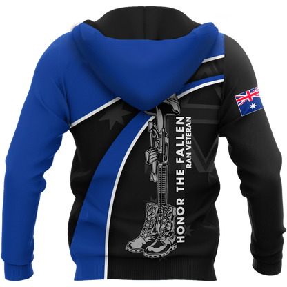 Lest we forget Honor the fallen RAN Veteran 3D print shirts