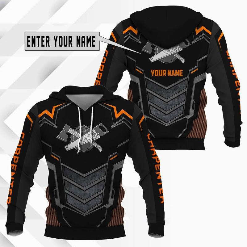 Premium Carpenter Custom Name 3D All Over Printed Unisex Shirts