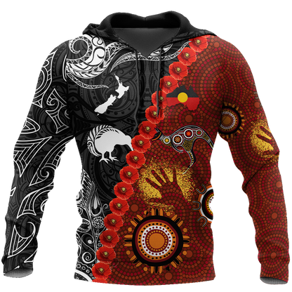 New Zealand Maori And Australia Aboriginal We Are Family 3D Printed Unisex Shirts TN