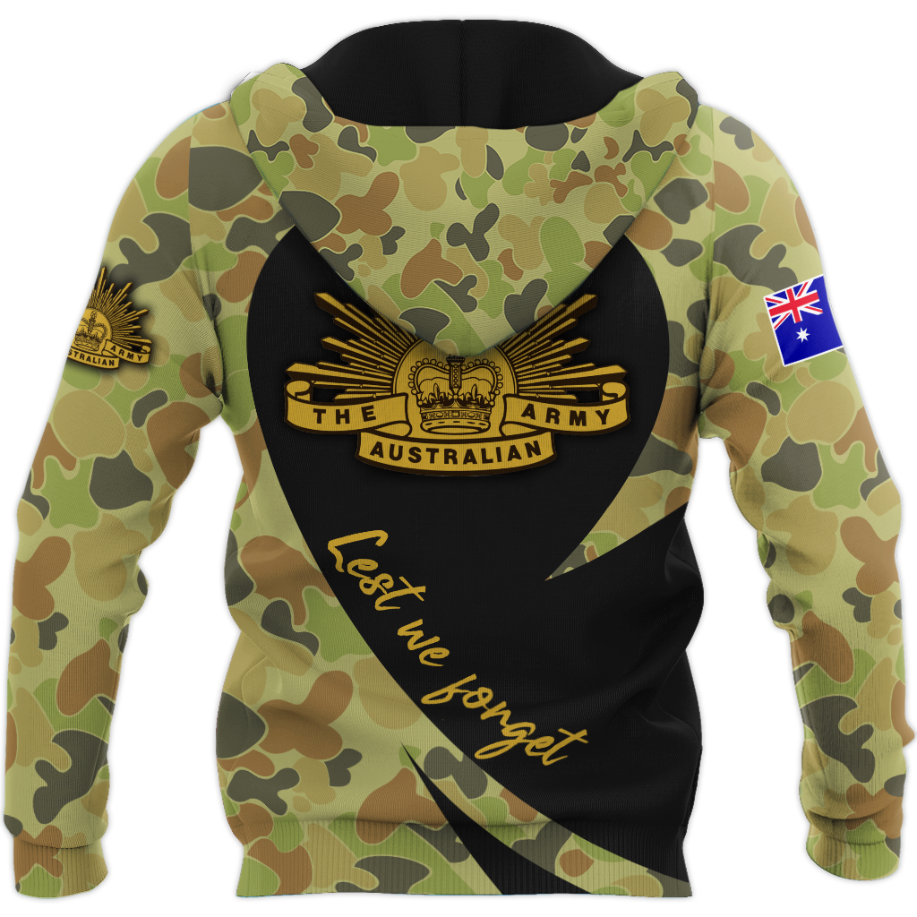 Anzac Day Lest We Forget Australian Army Camo 3D Printed Unisex Shirts TN