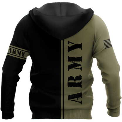 Custom name US Army Veteran Basic 3d printed shirts Proud Military SN19052104