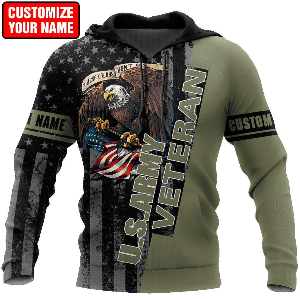 Custom name US Army Veteran Honor the fallen 3d printed shirts Proud Military DD19052110