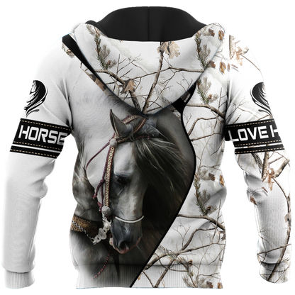 Beautiful White Horse 3D All Over Printed Shirts For Men And Women TR1911205CL