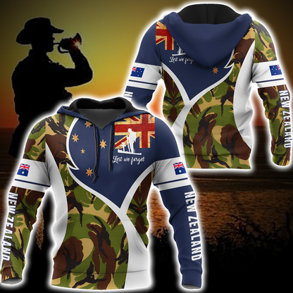 Premium Lest We Forget New Zealand Veteran 3D All Over Printed