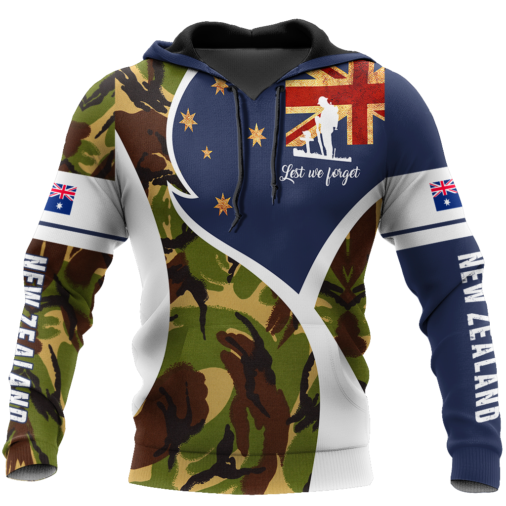 Premium Lest We Forget New Zealand Veteran 3D All Over Printed