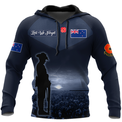 Premium Lest We Forget New Zealand Veteran 3D All Over Printed