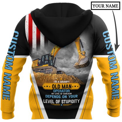 3D All Over Printed Excavator  Unisex Shirts Custom Name XT DD20022102