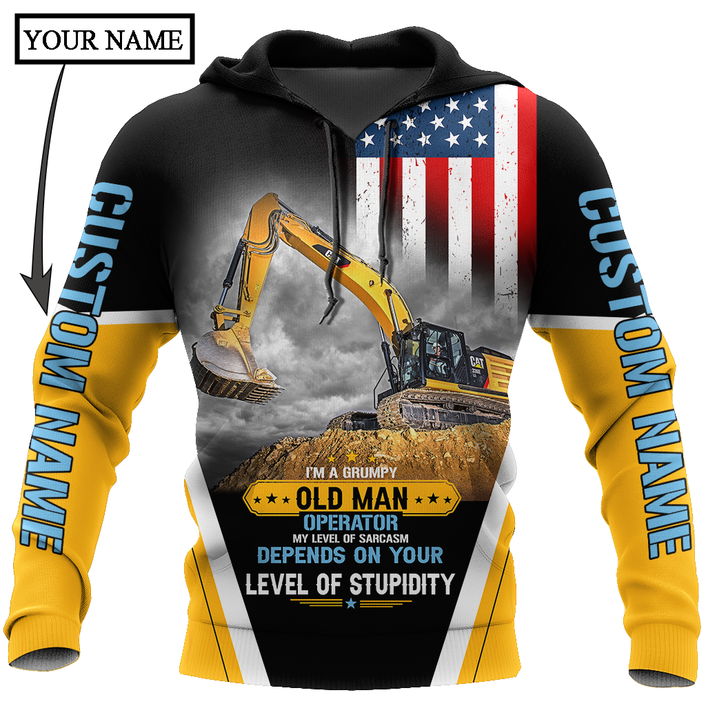 3D All Over Printed Excavator  Unisex Shirts Custom Name XT DD20022102