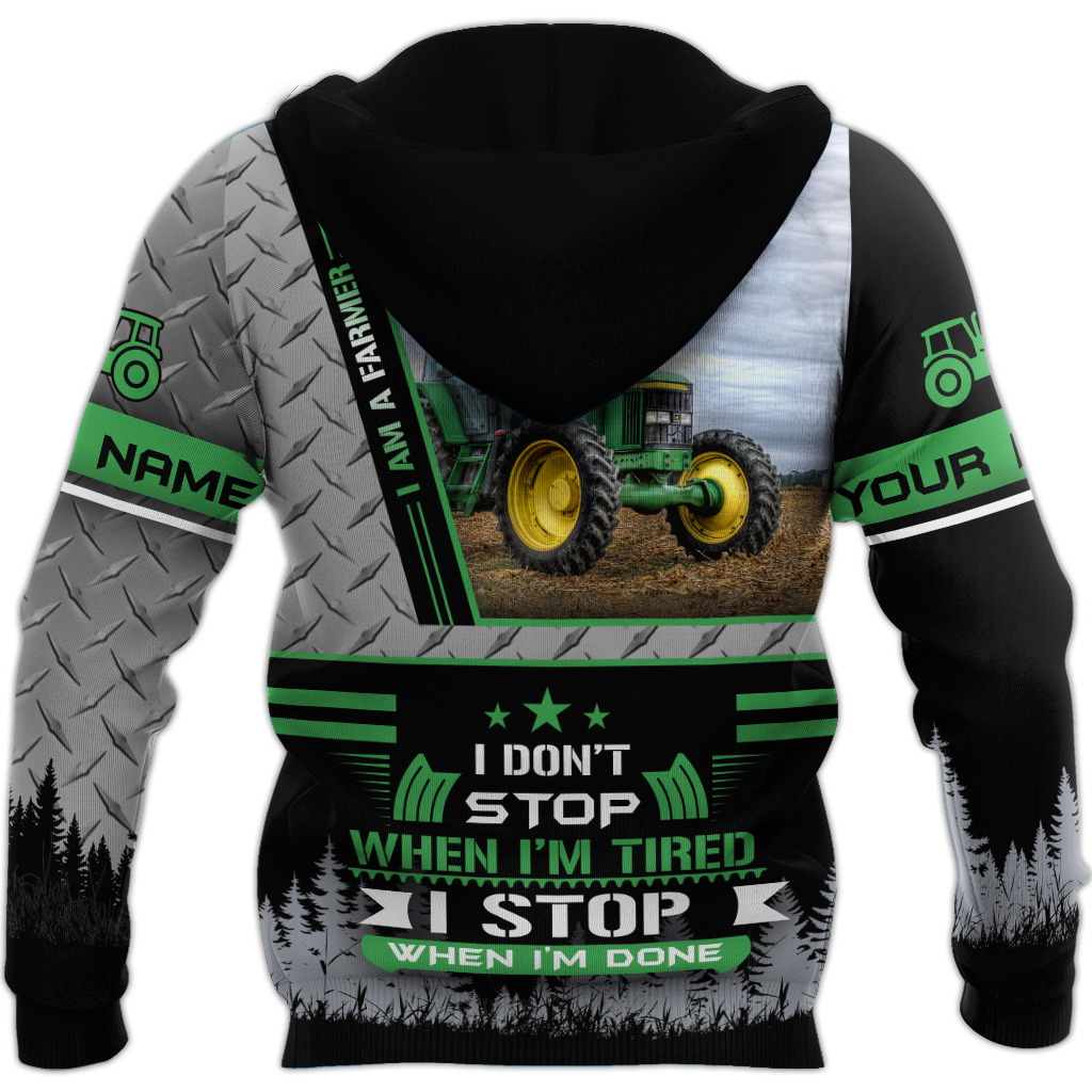 3D All Over Printed Tractor  Green Unisex Shirts Custom Name XT NTN20022104
