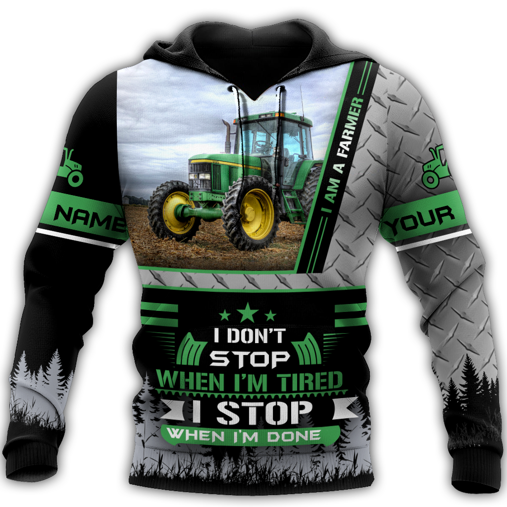 3D All Over Printed Tractor  Green Unisex Shirts Custom Name XT NTN20022104