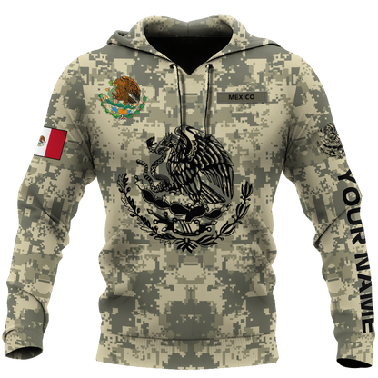 Personalized Mexican Army 3D All Over Printed Shirts