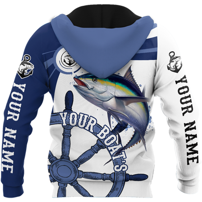 Custom name Tuna fishing boat team Catch and Release 3D Design print shirts