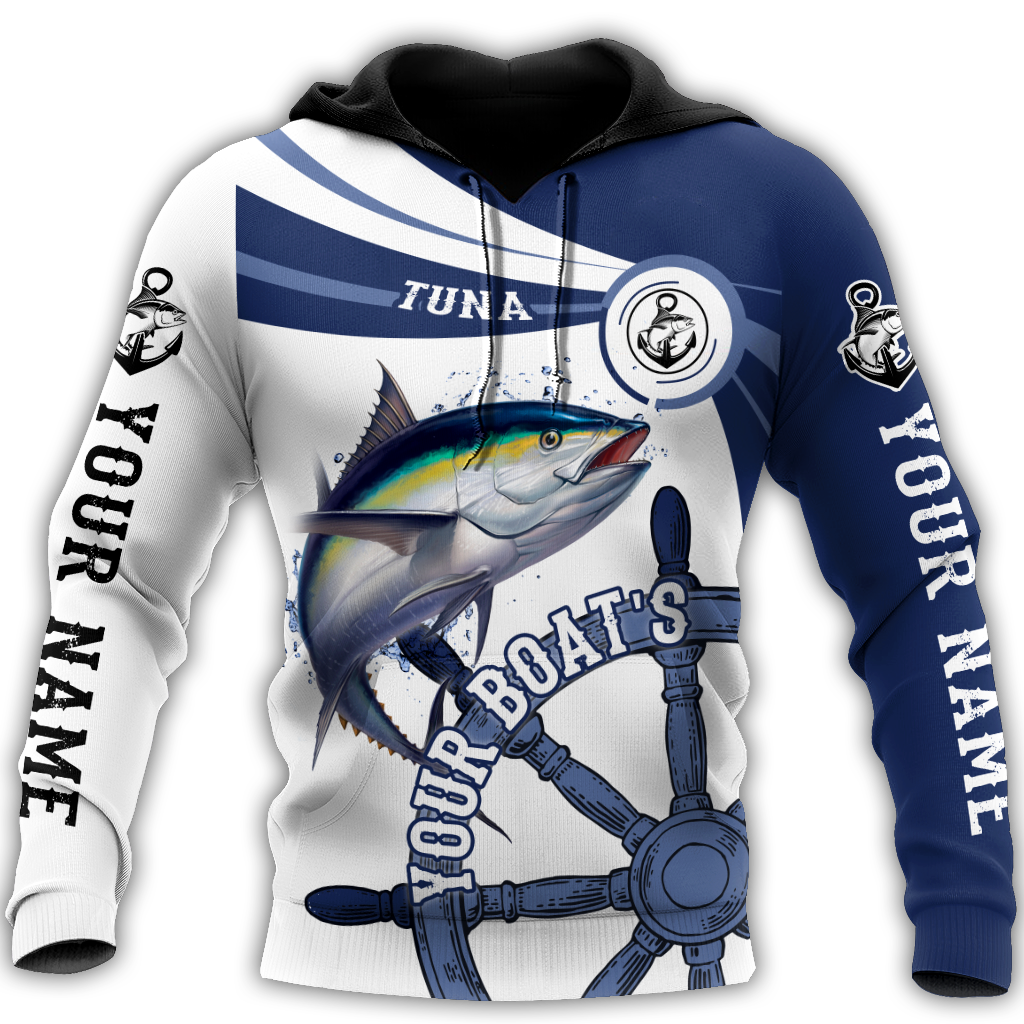 Custom name Tuna fishing boat team Catch and Release 3D Design print shirts