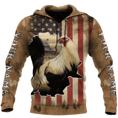 Personalized Rooster 3D Printed Unisex Shirts DA20052101