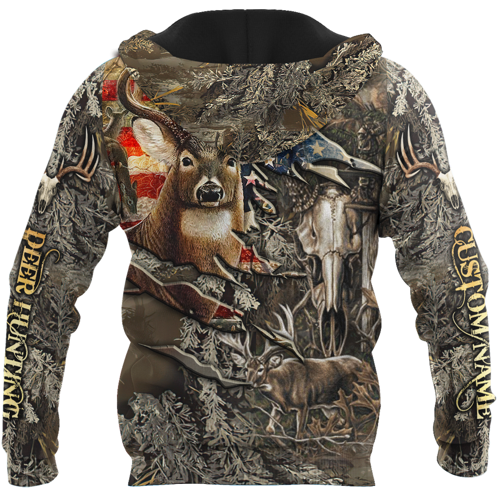 Deer Hunting Personalized Name 3D All Over Printed Shirts MH20052103