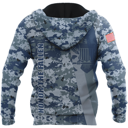 Custom name US Navy Veteran Camo 3d printed shirts Proud Military HHT20052105