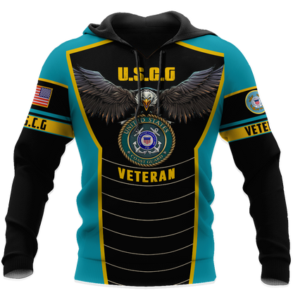 U.S Coast Guard veteran Eagle Pride design 3d print shirts VP21012103