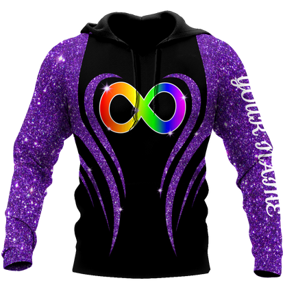 3D All Over Printed Autism Unisex Shirts Custom Name  XT