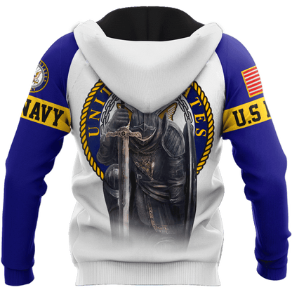 Customized name US Navy 3D All Over Printed Unisex Shirts