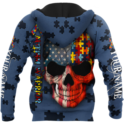 3D All Over Printed Autism Awareness Unisex Shirts Custom Name XT