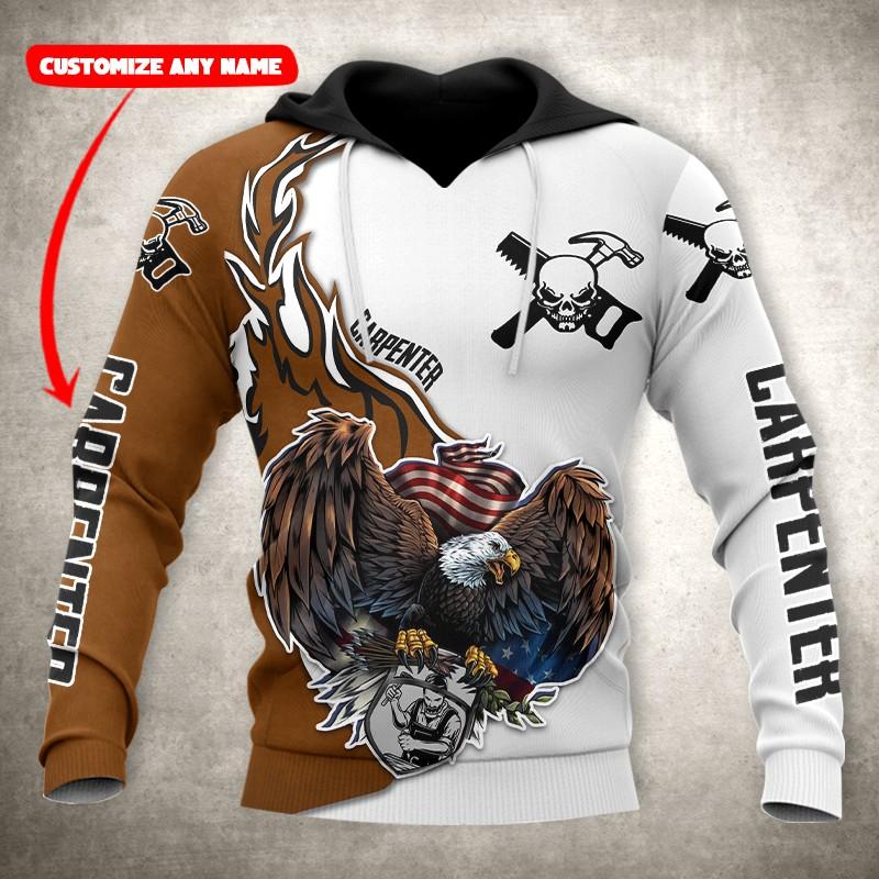 Premium Carpenter Custom Name 3D All Over Printed Unisex Shirts