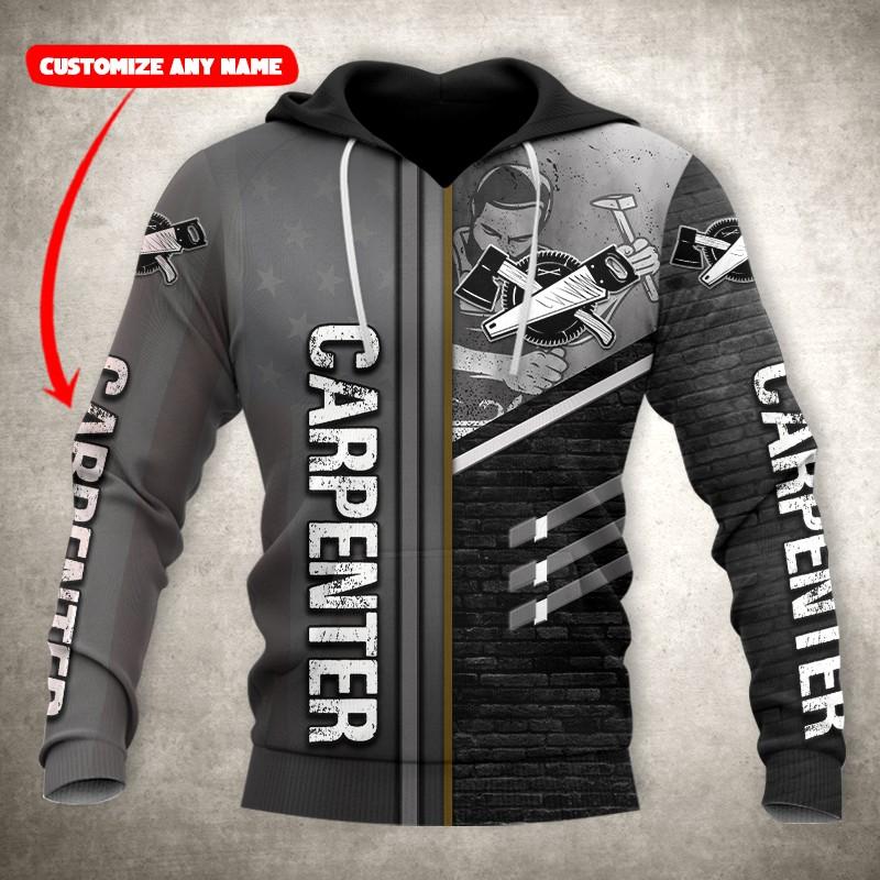 Premium Carpenter Custom Name 3D All Over Printed Unisex Shirts