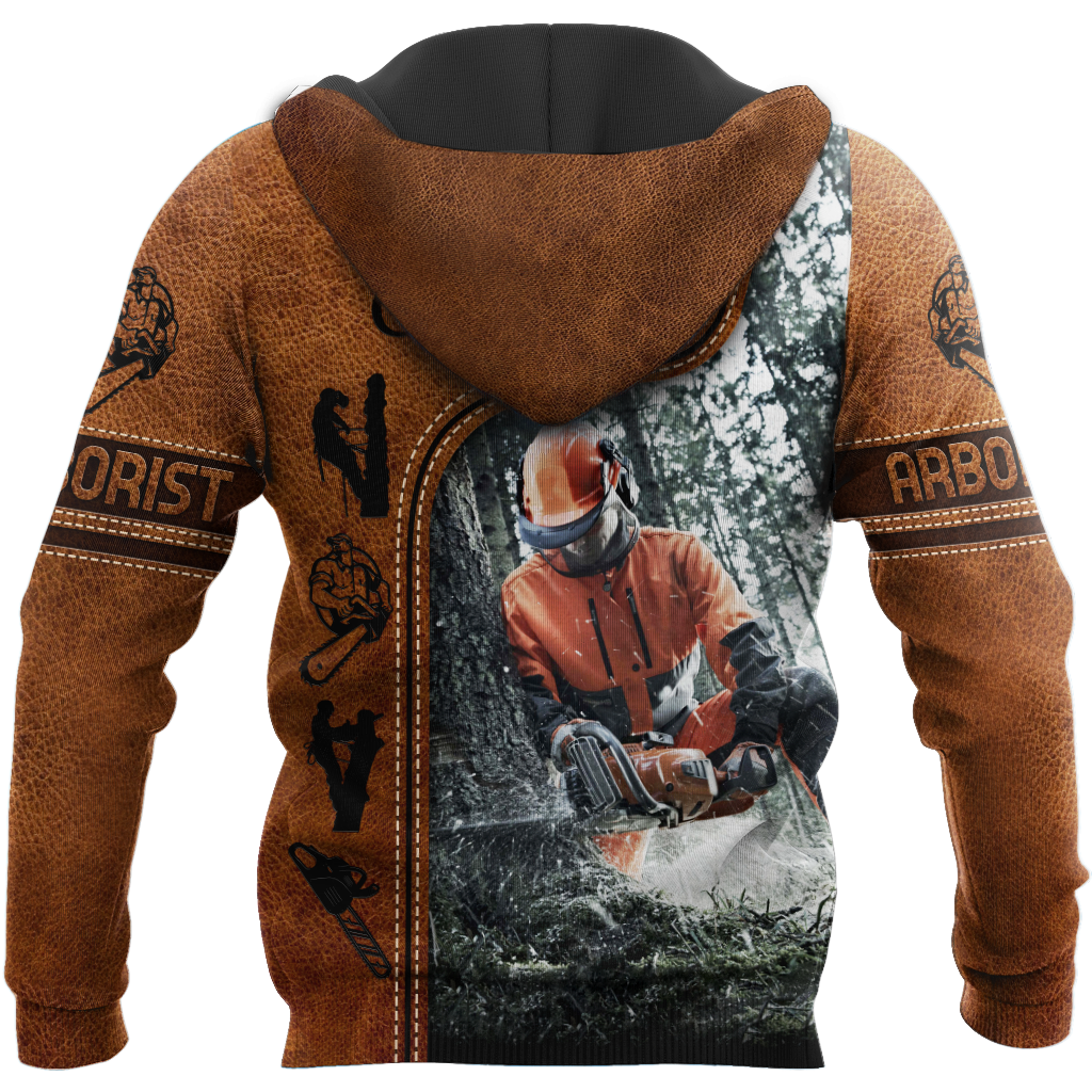Premium 3D Printed Leather Pattern Arborist Shirts MEI