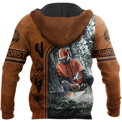 Premium 3D Printed Leather Pattern Arborist Shirts MEI
