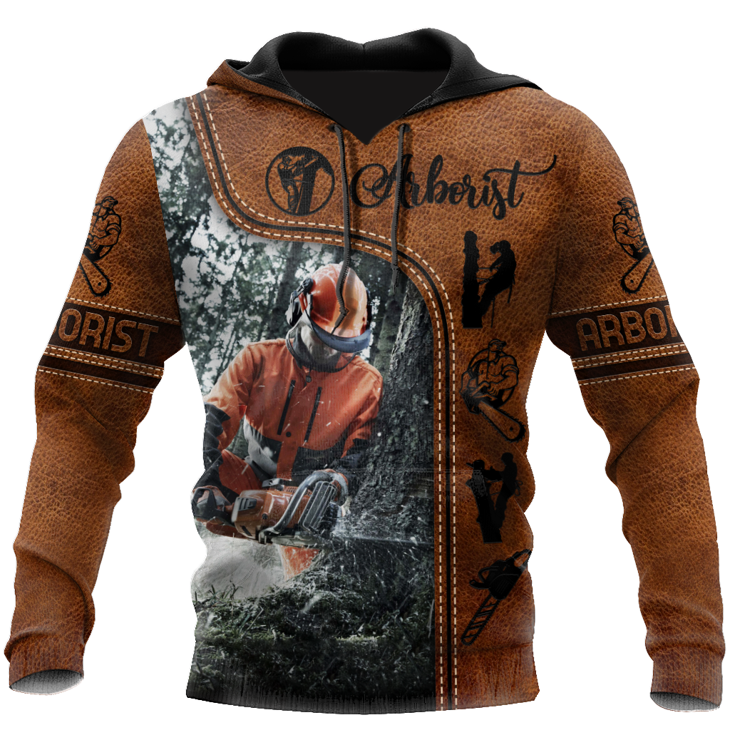 Premium 3D Printed Leather Pattern Arborist Shirts MEI
