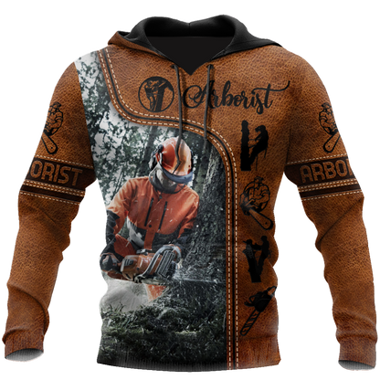 Premium 3D Printed Leather Pattern Arborist Shirts MEI