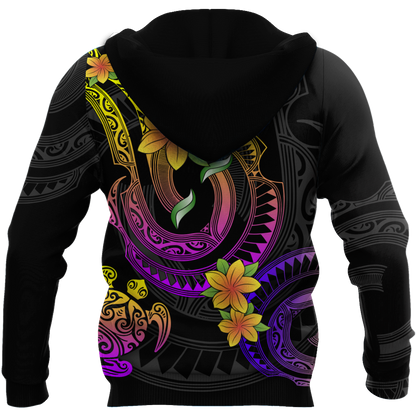Amazing Polynesian Frangipani Flower Unisex Personalized Deluxe Hoodie ML