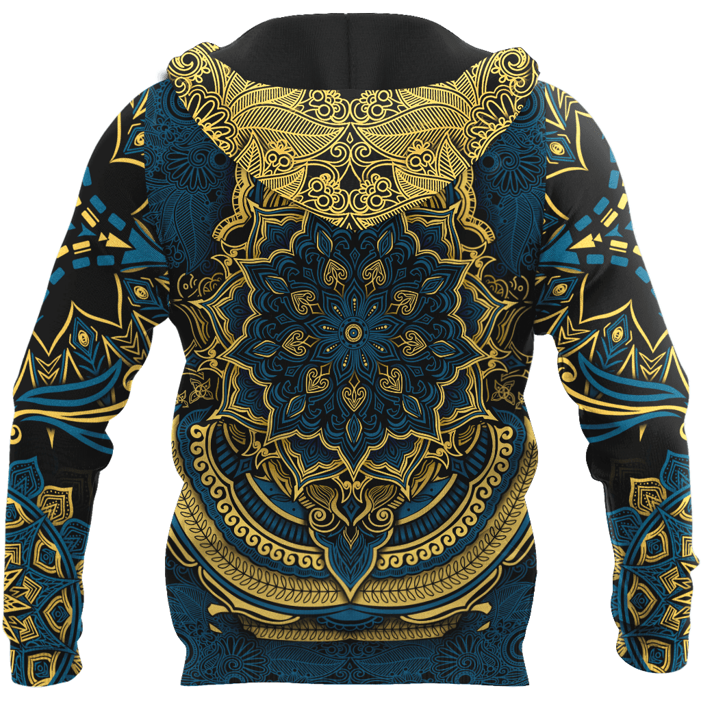 Elephant Royal Mandala Premium 3D All Over Printed Unisex Zip Hoodie