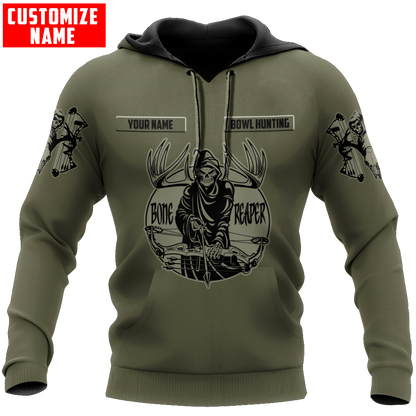 Customized Name Bowl Hunting 3D All Over Printed Unisex Shirt